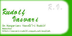 rudolf vasvari business card